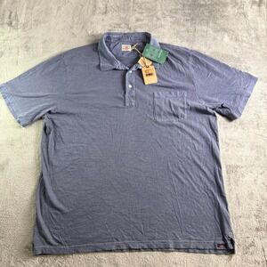 Faherty Core Garment Dye Polo Shirt Mens XXL Navy Blue NWT